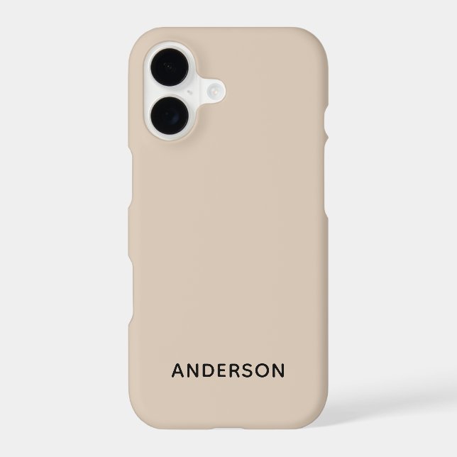 Simple Custom Personalised Beige  (Back)