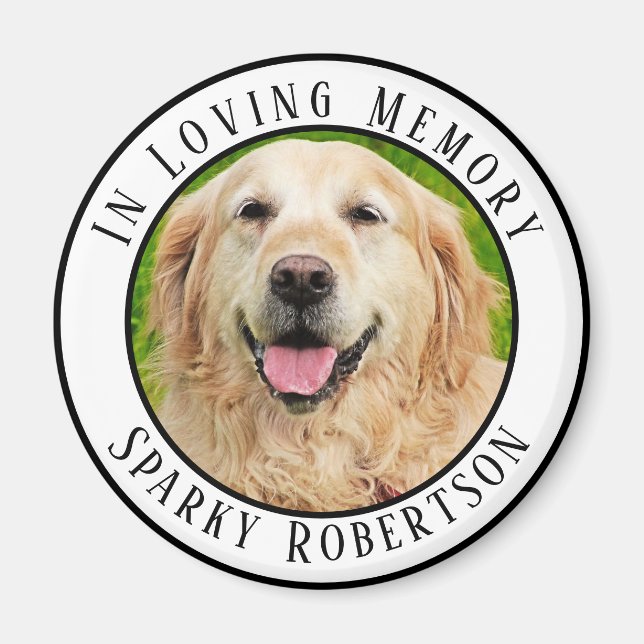 Simple Custom Pet Memorial Magnet (Front)