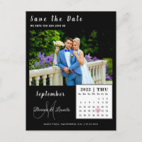 Simple Custom Photo Calendar  Save the date card