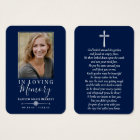 Simple Custom Photo Laminated Memorial Cards