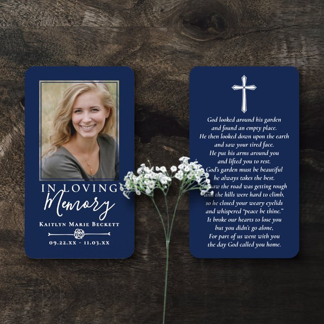 Simple Custom Photo Laminated Memorial Cards (Creator Uploaded)