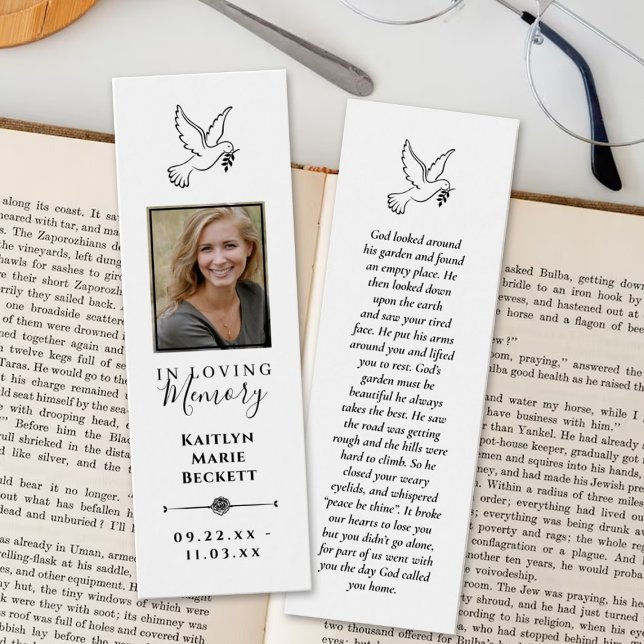 Simple Custom Photo Memorial Bookmarks (Creator Uploaded)