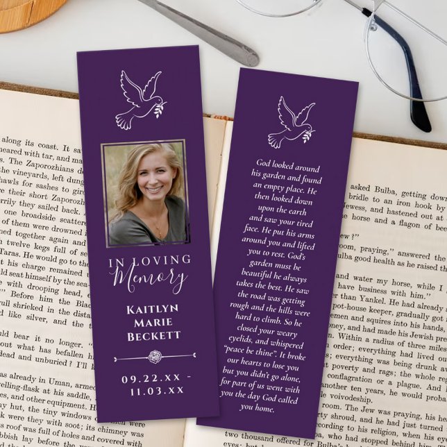 Simple Custom Photo Memorial Bookmarks (Creator Uploaded)