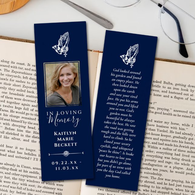 Simple Custom Photo Memorial Bookmarks (Creator Uploaded)