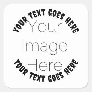 simple custom photo personalized Halloween  Square Sticker