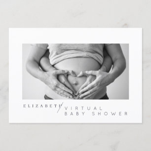 Simple Custom Photo Virtual Baby Shower Invitation