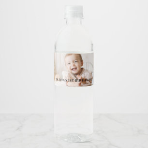 Simple Custom Photo Water Bottle Label