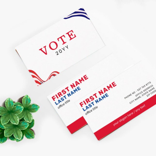 Simple Custom Political Campaign Business Card (Creator Uploaded)