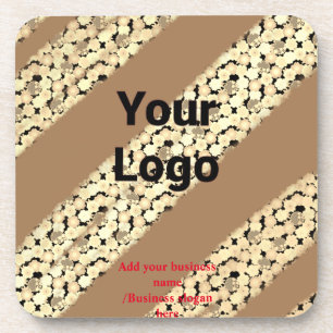 Simple custom QR code add you name logo Classic Ro Coaster