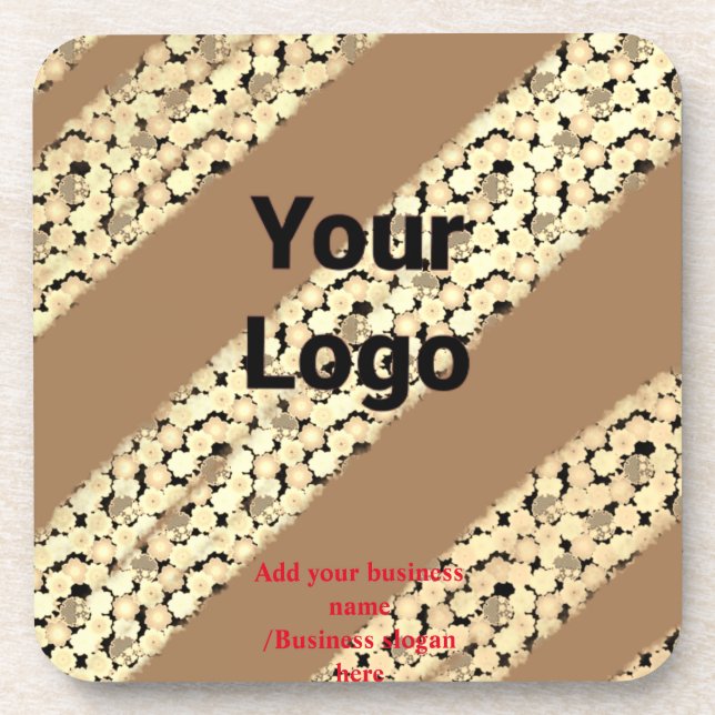 Simple custom QR code add you name logo Classic Ro Coaster (Front)