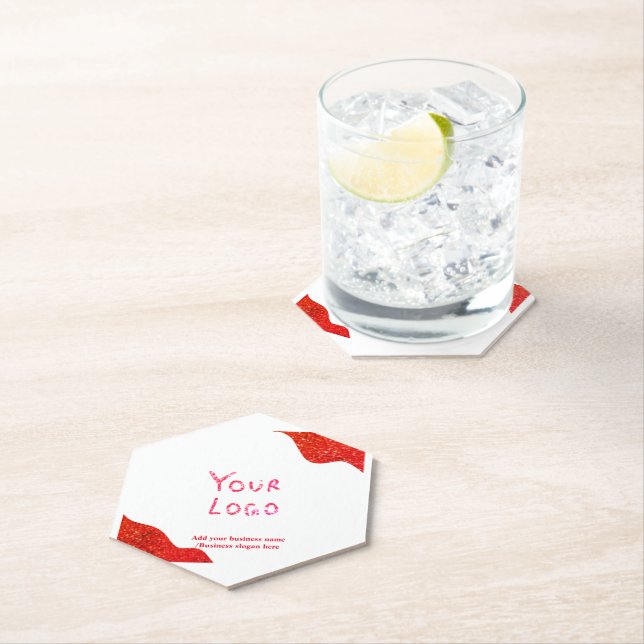 Simple custom QR code add you name logo Classic Ro Paper Coaster (Insitu)