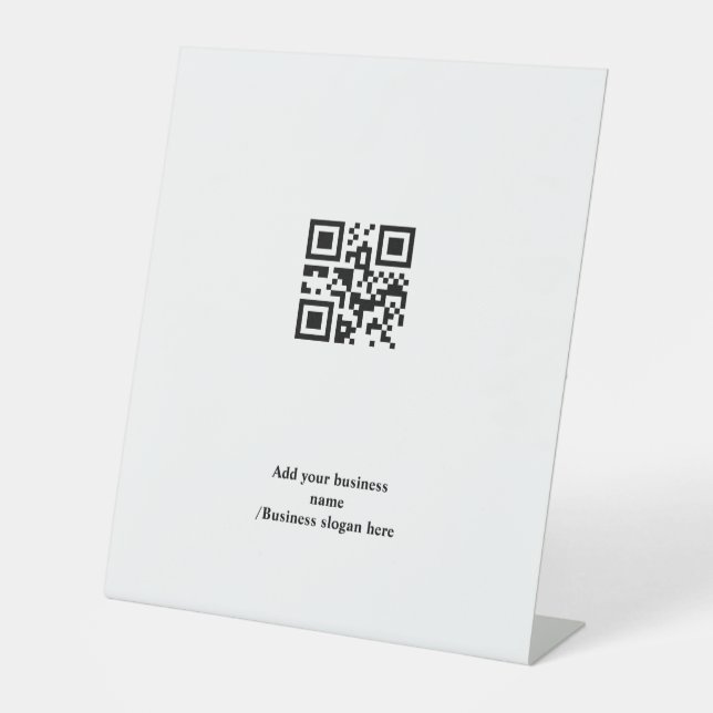 Simple custom QR code add you name logo Classic Ro Pedestal Sign (Front)