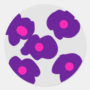 Simple custom QR code add you name logo Classic Ro Round Sticker