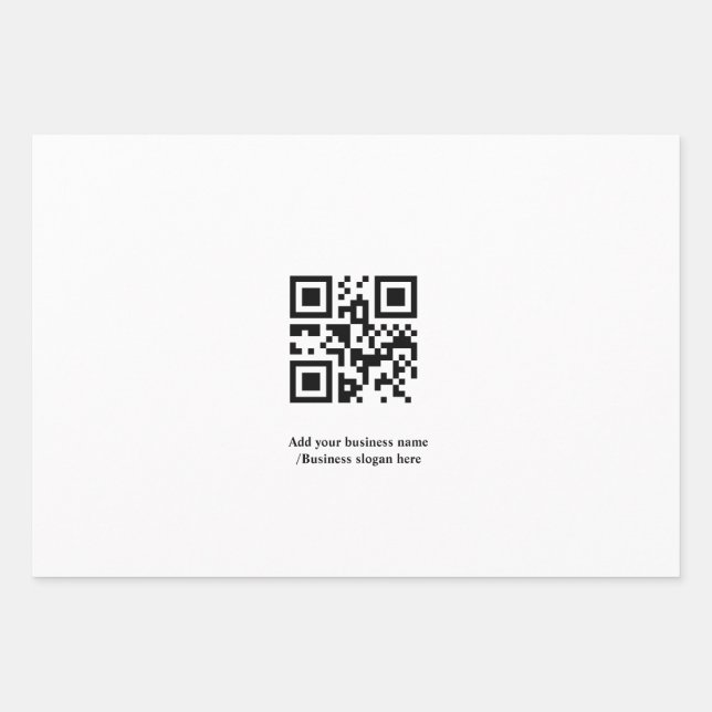 Simple custom QR code add you name logo Classic Ro Wrapping Paper Sheet (Front)