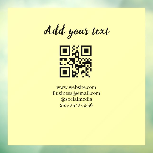 simple custom QR code add your name text  Classic  (Sheet 3)