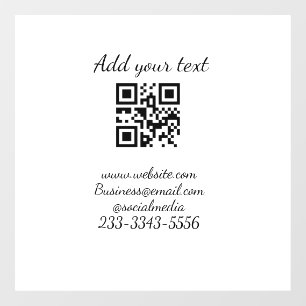simple custom QR code add your name text Classic