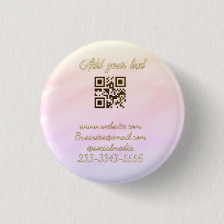 simple custom QR code add your name text Classic 3 Cm Round Badge