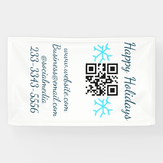 simple custom QR code add your name text  Classic  Banner (Horizontal)