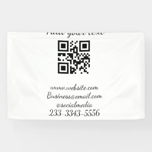 simple custom QR code add your name text  Classic  Banner