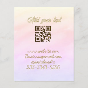 simple custom QR code add your name text Classic Flyer