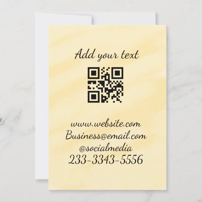 simple custom QR code add your name text  Classic  Invitation (Front)