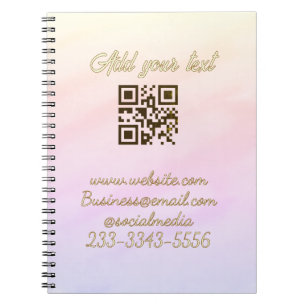simple custom QR code add your name text  Classic  Notebook