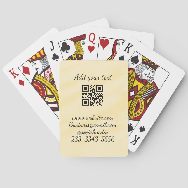 simple custom QR code add your name text  Classic  Playing Cards (Back)