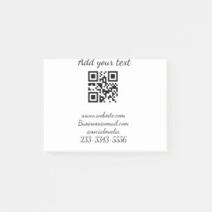 simple custom QR code add your name text  Classic  Post-it Notes
