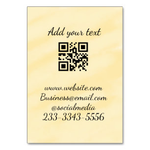 simple custom QR code add your name text  Classic  Table Number