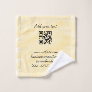 simple custom QR code add your name text Classic Wash Cloth