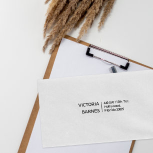 Simple Custom Return Address  Rubber Stamp