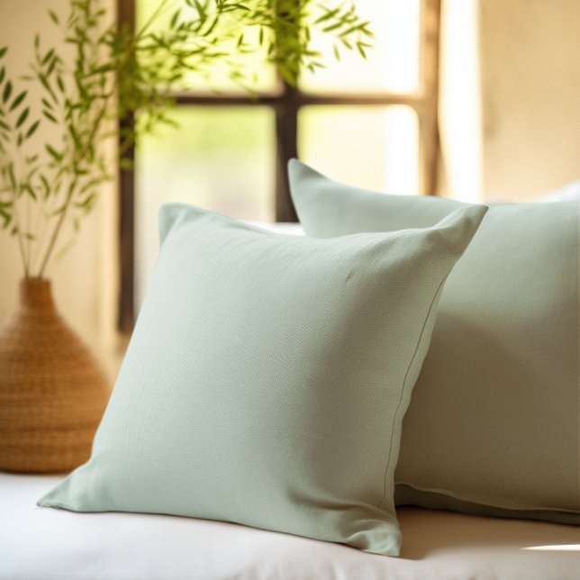 Simple custom sage green background cushion (Creator Uploaded)
