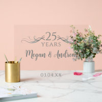 Simple Custom Script 25th Wedding Anniversary