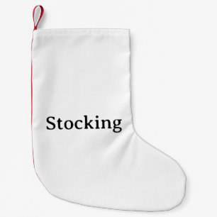 Simple Custom Small Brushed Poly Red Back Panel Christmas Stocking