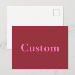 Simple Custom Text Postcard