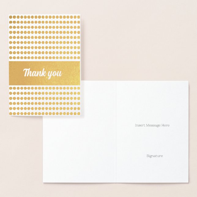 Simple Custom Thank you Foil Card (Display)