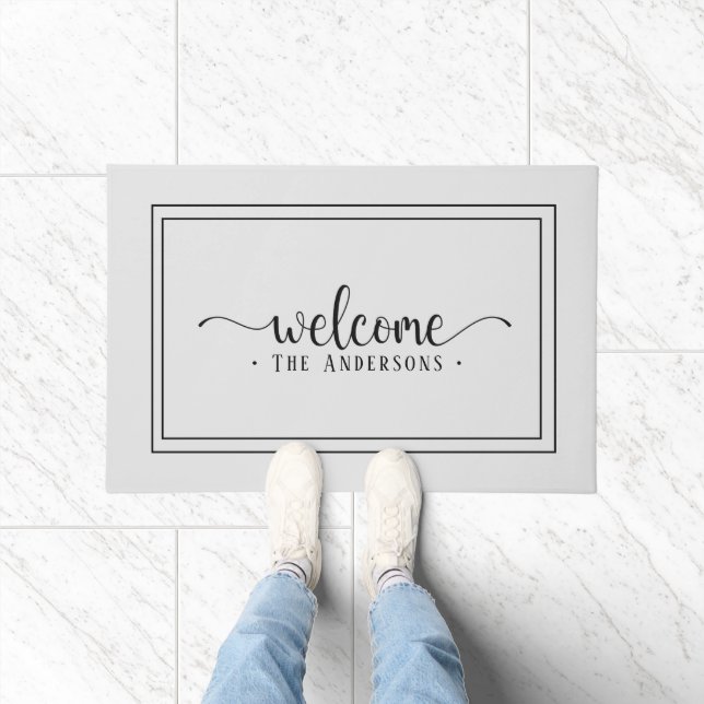 Simple Custom Welcome Doormat (Indoor)