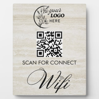 Simple Custom Wifi Network QR code Password Black Plaque