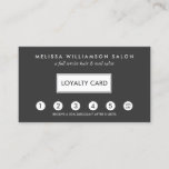 Simple Customer Loyalty Punch Card II<br><div class="desc">A simply designed customer loyalty punch card in dark grey. Update the promotion text for your desired offering. Generate more sales and visits by encouraging your customers to return for a discounted service or free product. Great for hair salons,  nail artists,  retail shops,  cosmetologists and more. © 1201AM CREATIVE</div>