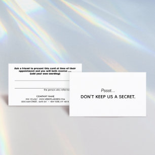 Simple Customer Referral Card