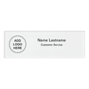 Simple Customer Service Logo Template Name Tag
