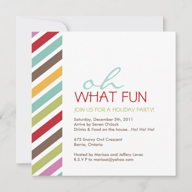 Simple Customisable Christmas Party Invitation (Front)