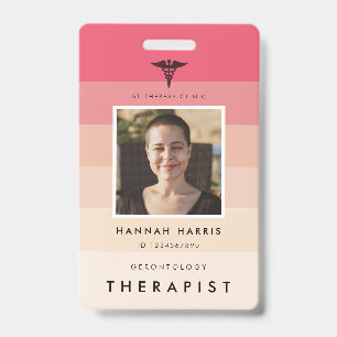 Simple customisable Hospital employee name tag ID Badge