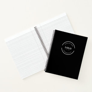 Simple customisable QR CODE Logo website black Notebook