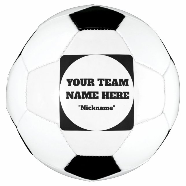 Simple Customisable Soccer Team Name  Ball (Front)