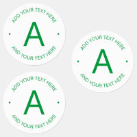 Simple Customisable Text | Green & White