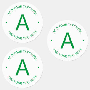 Simple Customisable Text Green & White