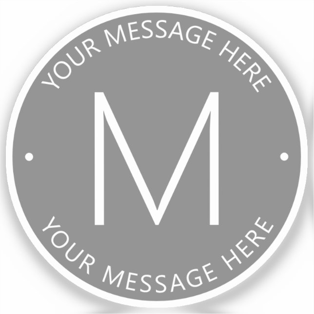 Simple Customisable Text | Grey Transparent (Front)