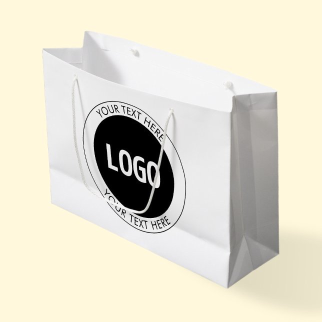 Simple Customisable Text & Your Logo or Image Large Gift Bag (Creator Uploaded)