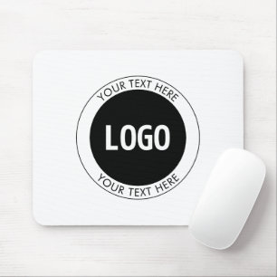 Simple Customisable Text & Your Logo or Image Mouse Pad